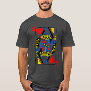 Queen Of Hearts Playing Cards Poker T-Shirt
