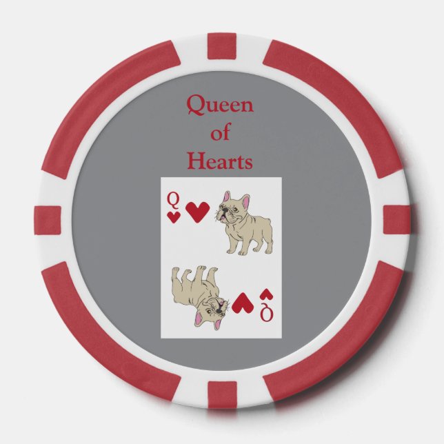 Queen of Hearts Poker Chips (Front)