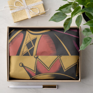 Queen of Hearts Pop Art Woman Tissue Paper
