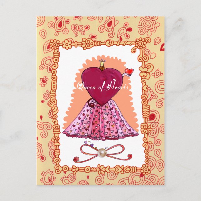 Queen of Hearts Postcard (Front)