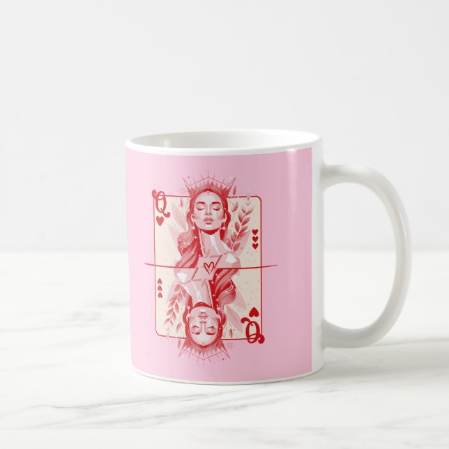Queen of Hearts Preppy Art Coffee Mug (Right)
