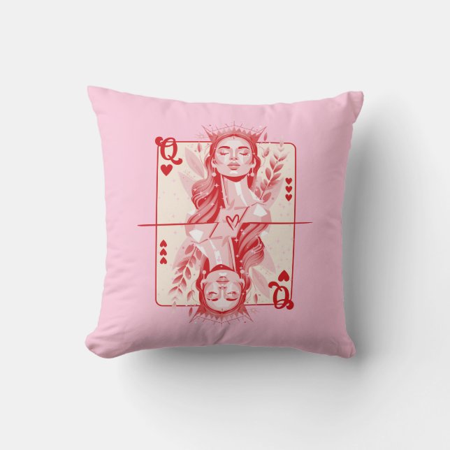 Queen of Hearts Preppy Art Cushion (Front)