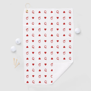 Queen of Hearts Queen of the Course Valentine Golf Towel