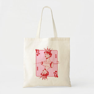Queen of Hearts Red and Pink  Tote Bag