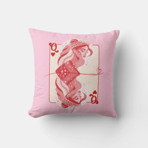 Queen of Hearts Red Preppy Art Cushion