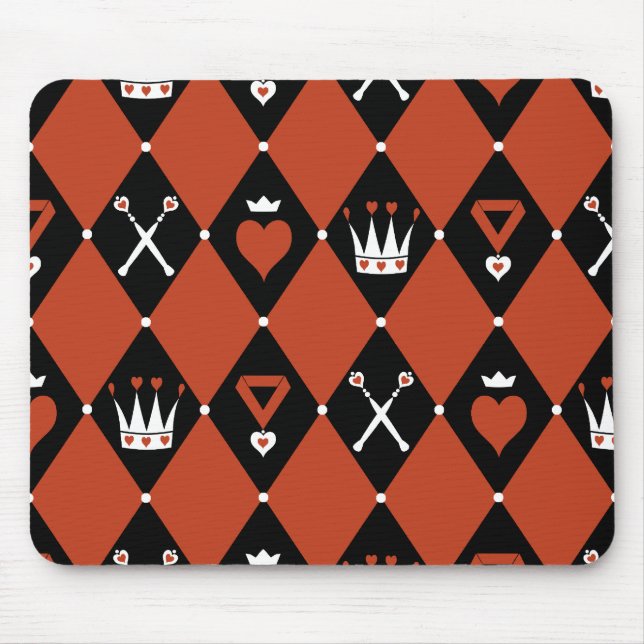 Queen of Hearts Royal Motifs Mouse Mat (Front)