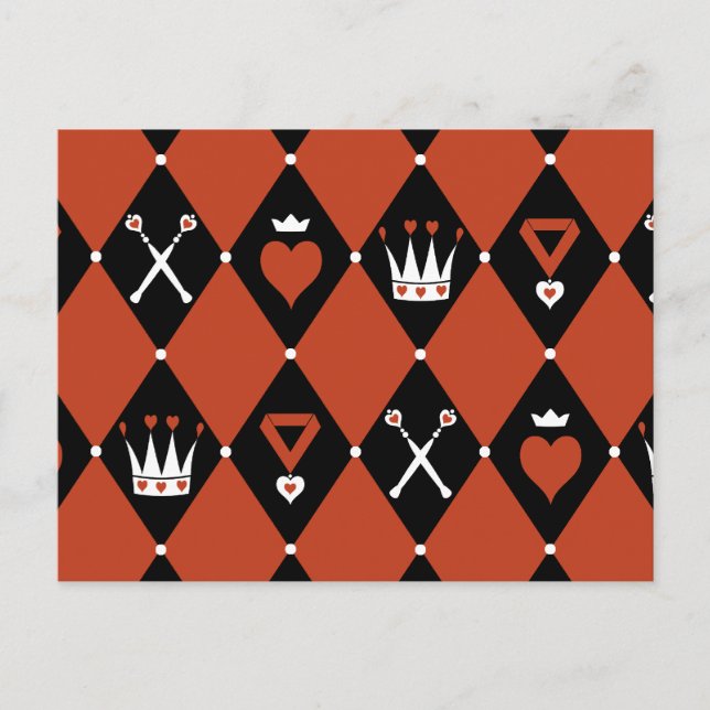 Queen of Hearts Royal Motifs Postcard (Front)
