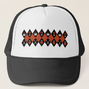 Queen of Hearts Royal Motifs Trucker Hat