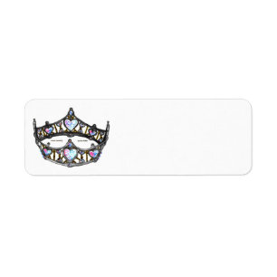 Queen of Hearts Silver Crown Tiara white