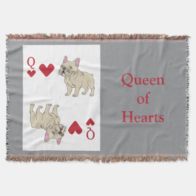 Queen of Hearts Throw Blanket (Front)