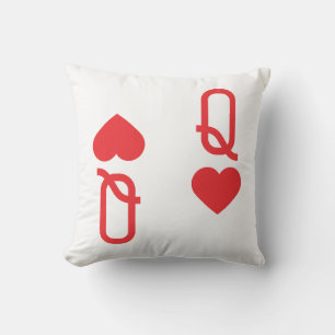 Queen of Hearts Throw Pillow