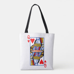 Queen of hearts tote bag