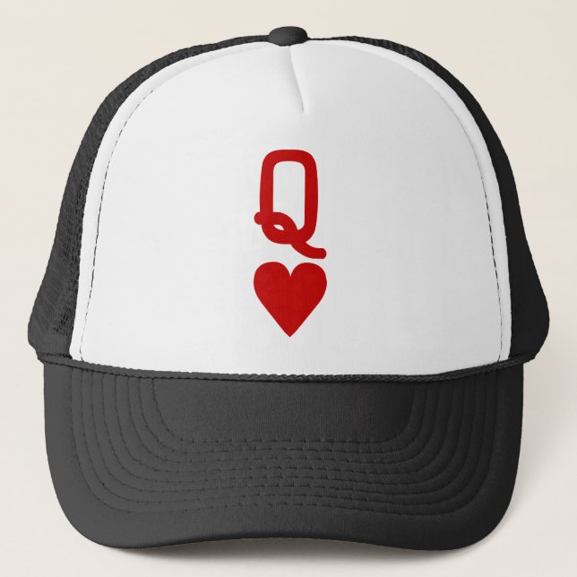 Queen of hearts trucker hat (Front)
