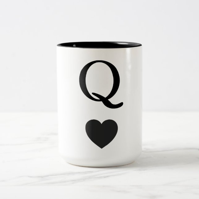 Queen of Hearts Two-Tone Coffee Mug (Center)