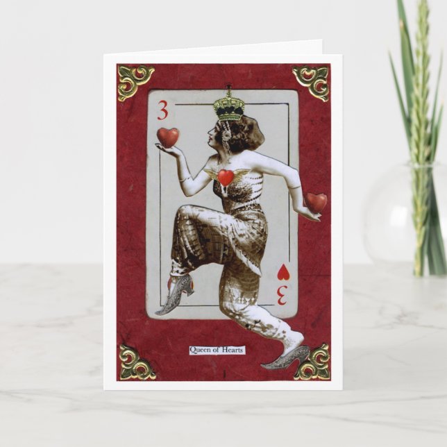 Queen of Hearts Valentine Holiday Card (Front)