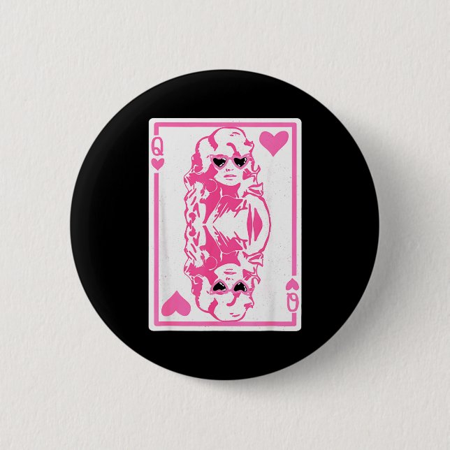 Queen Of Hearts Valentines Day  6 Cm Round Badge (Front)