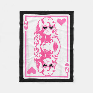 Queen Of Hearts Valentines Day  Fleece Blanket