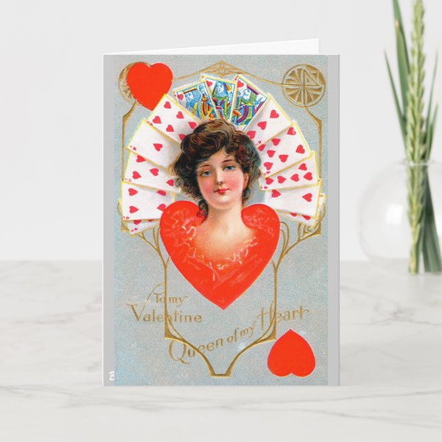 QUEEN OF HEARTS ,Valentine's Day Holiday Card (Front)