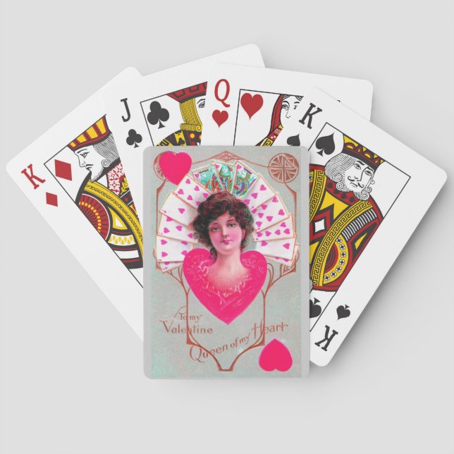 QUEEN OF HEARTS ,Valentine's Day Playing Cards (Back)
