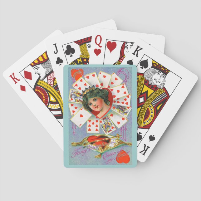 QUEEN OF HEARTS ,Valentine's Day  Playing Cards (Back)