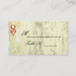 Queen of Hearts Wedding Place Card