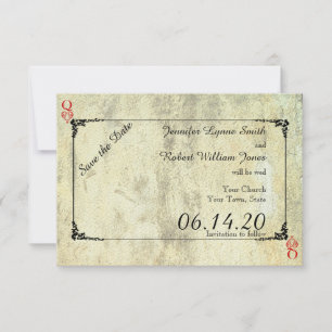 Queen of Hearts Wedding Save the Date