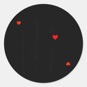 Queen Of Hearts Women Vintage Valentines Day  Classic Round Sticker