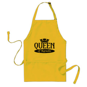 Queen of Karaoke apron - choose style & colour