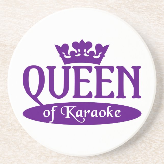 Queen of Karaoke coaster (Front)