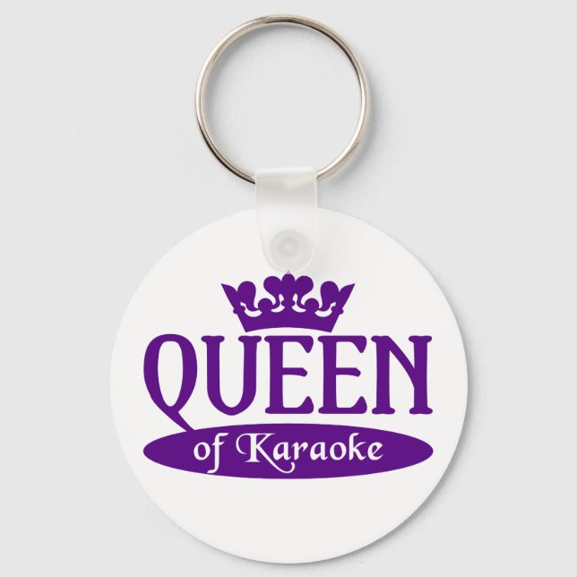 Queen of Karaoke keychain (Front)
