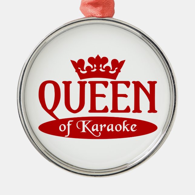 Queen of Karaoke ornament (Front)