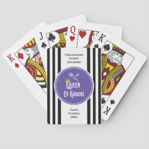 Queen of Karaoke Singing Contest Family Reunion Playing Cards