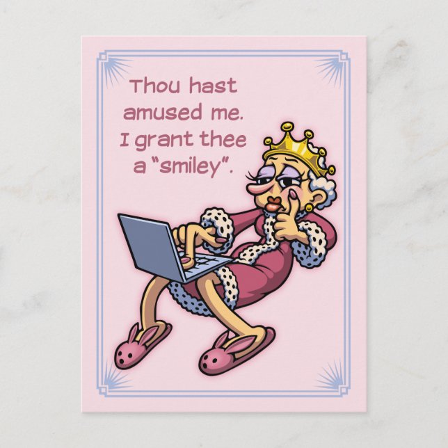 Queen of Likes Postcard (Front)