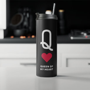 QUEEN of my heart   Custom Name 4 Photo Unique The Thermal Tumbler
