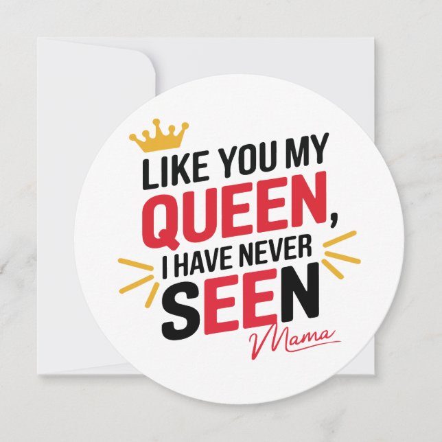 "Queen of My Heart – Mama's Love" 👑❤️ (Front)