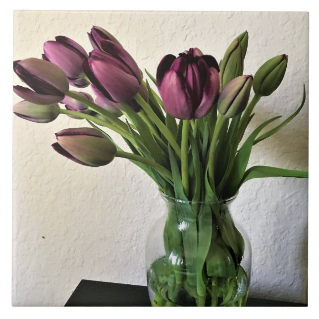 Queen of Night Tulips Tile (Front)