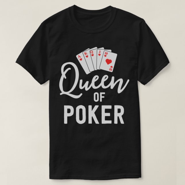 Queen Of Poker s For Women Las Vegas Casino Gifts  T-Shirt (Design Front)