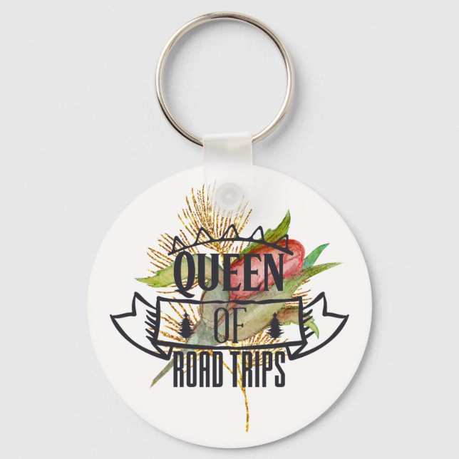 Queen Of Road Trips Key Ring (Front)