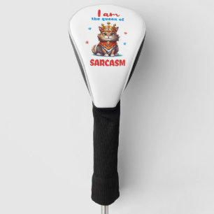 Queen of sarcasm fun cat golf head cover