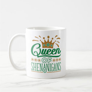 Queen of Shenanigans St. Patrick's Day Coffee Mug
