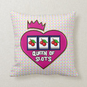 Queen of Slots Throw Pillow