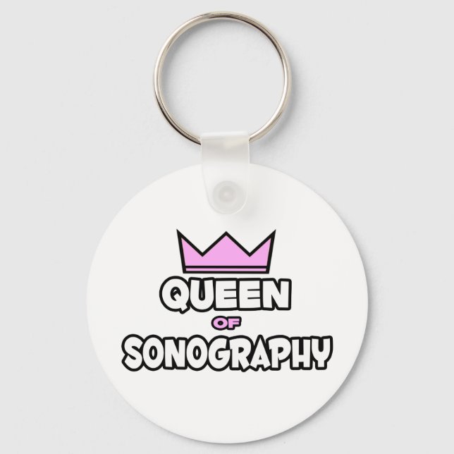 Queen of Sonography Key Ring (Front)