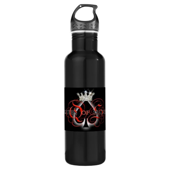 Queen of spades 710 ml water bottle (Front)