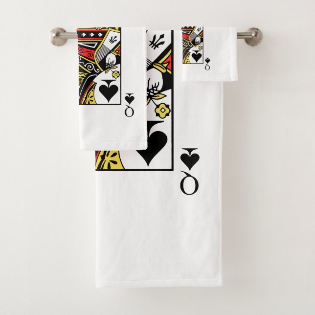Queen of Spades Bath Towel Set (Insitu)