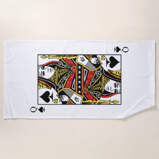 Queen of Spades Beach Towel