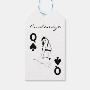 Queen of Spades Bikini Girl Thunder_Cove Gift Tags