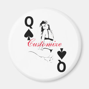Queen of Spades Bikini Girl Thunder_Cove Magnet