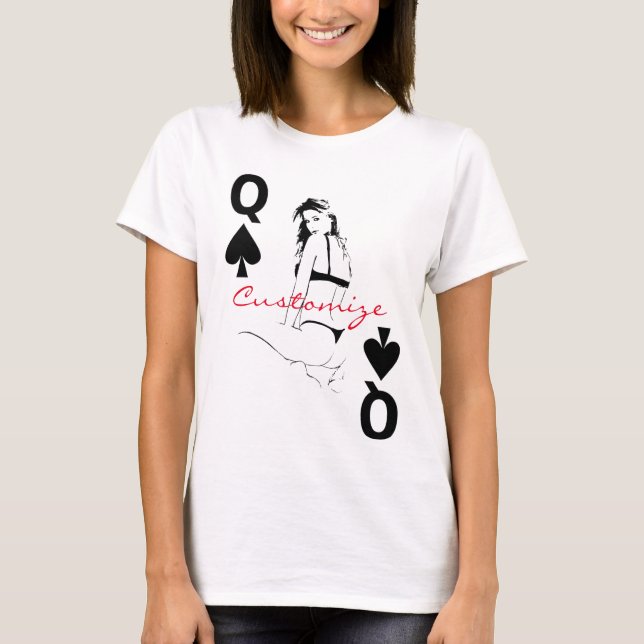 Queen of Spades Bikini Girl Thunder_Cove T-Shirt (Front)