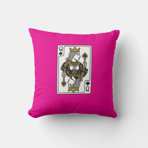 Queen of Spades — Black & Gold Cushion