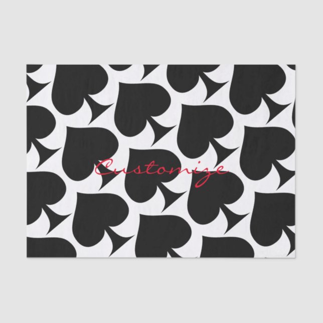 Queen of Spades Black  Thunder_Cove Tissue Paper (Front)